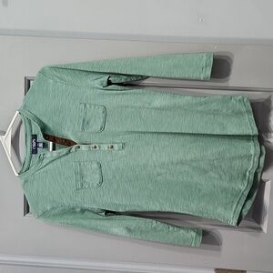 NWOT Chaps Green 2 pocket Henley 3/4 Sleeve Shirt small